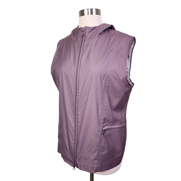 Nike Golf Womens Clima Fit Hooded Zip Up Vest Size Large Purple Windbreaker - Picture 3 of 15